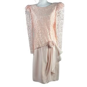 Vintage Barbara Chodos Michael Marcella Lace Dress Semi Formal Special Occasion